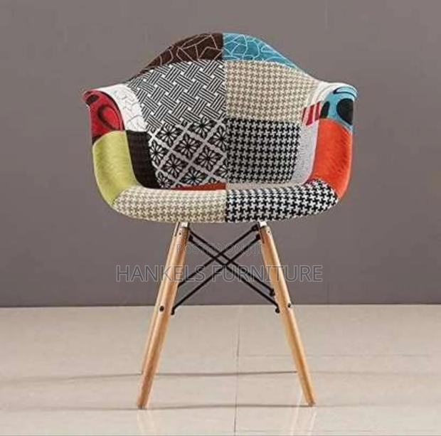 Soft Fabric Patchwork Visitor Chair - main view