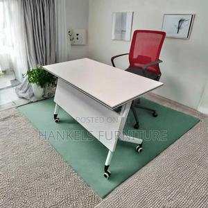 Multi-Purpose Foldable Office Table -- Wooden Top - thumbnail 2