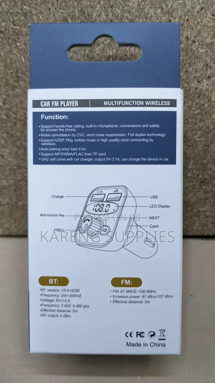 Car Fm/ Mp3 Player (G42) Modulator