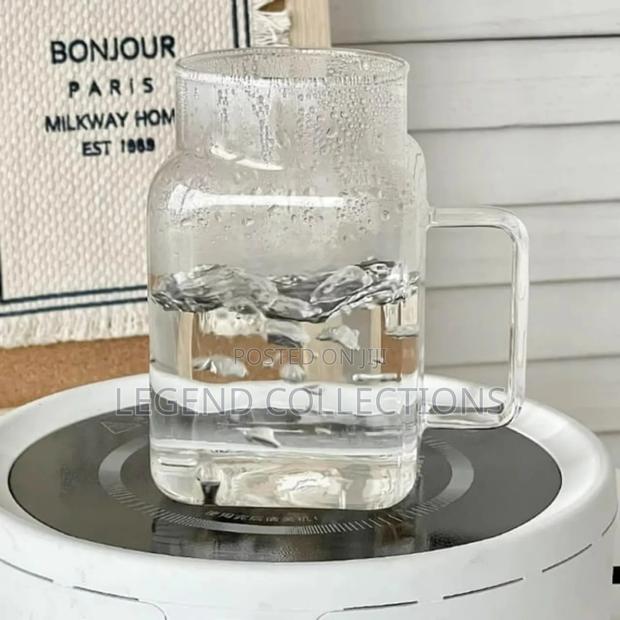 620 Ml Quality Borosilicate Glass Cup With Handle and Bamboo Lid - thumbnail 2