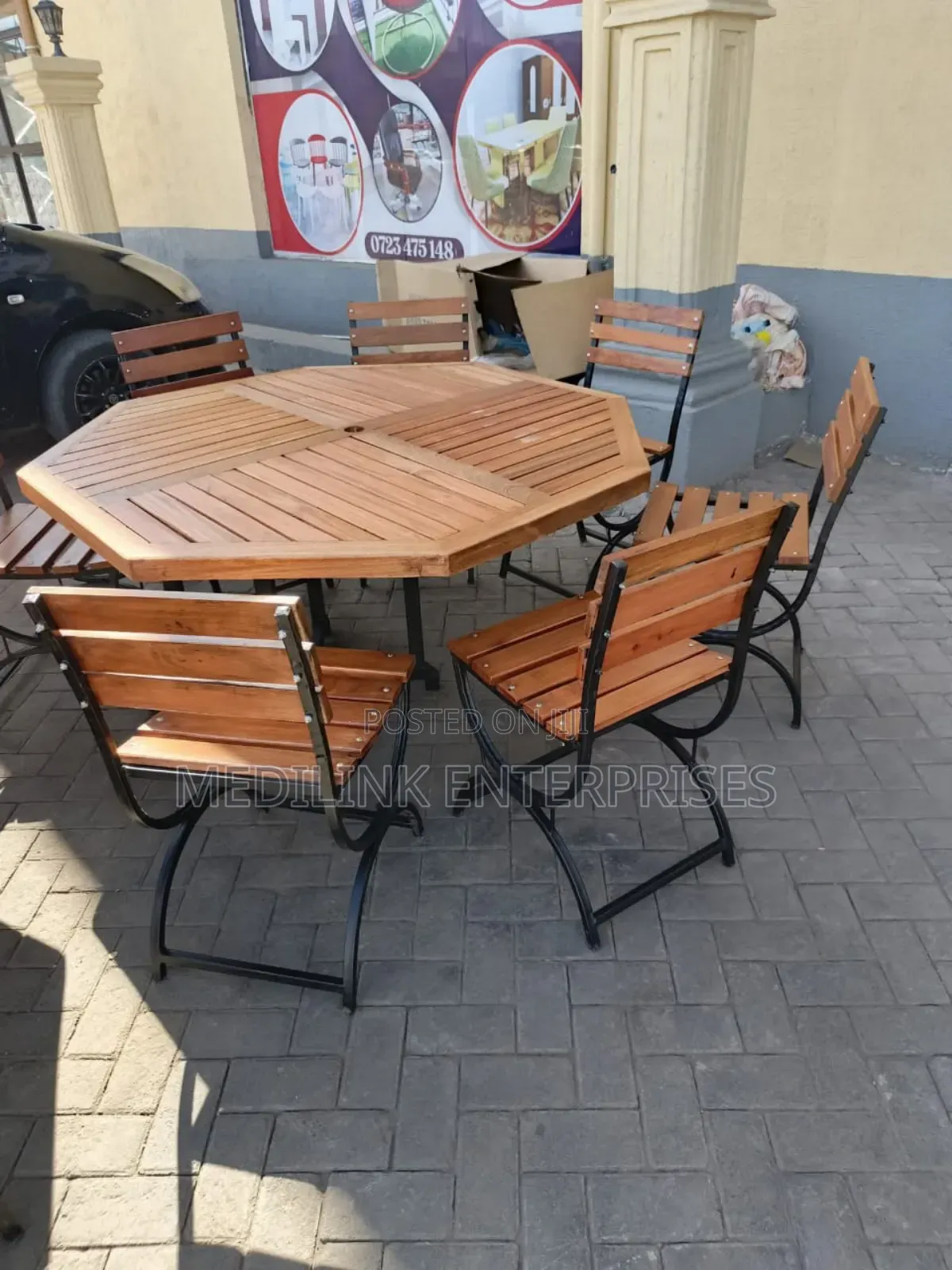 Wooden Metallic Garden Outdoor Umbrella Shades