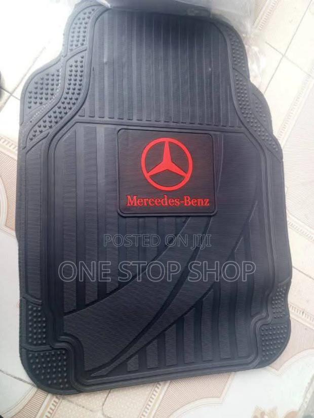 5pcs Mercedes Red Logo Mats - main view
