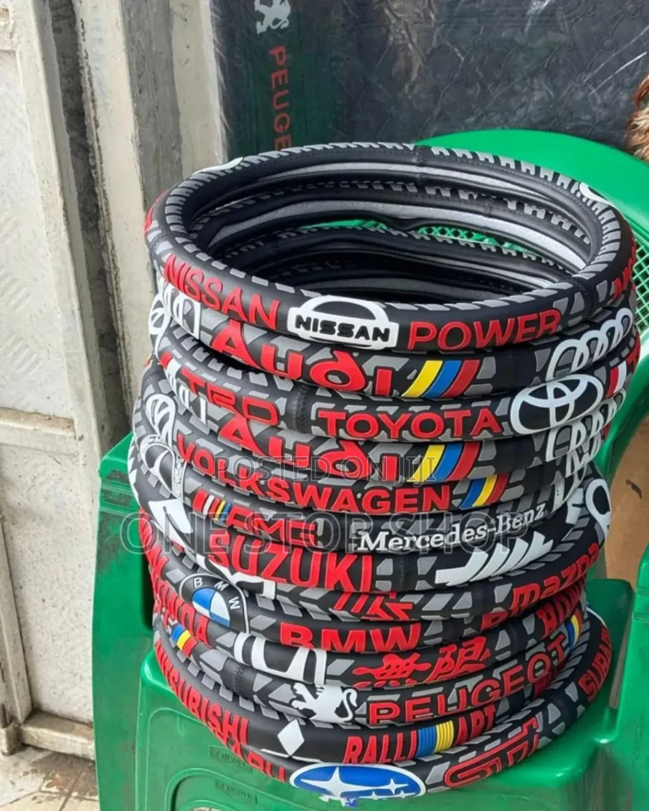 Different Car Logos Branded Steering Wheel Cover Standard Size