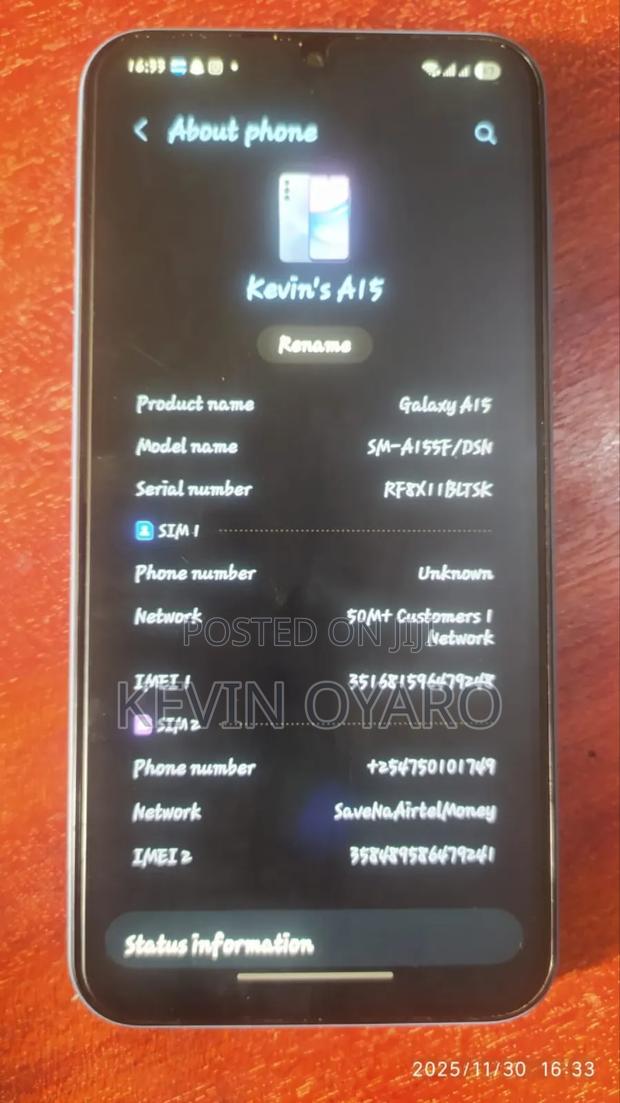 Samsung Galaxy A15 5G 128 GB Blue - main view