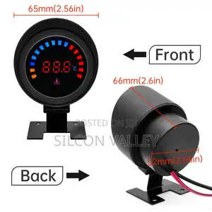 2 in 1 Water Temperature Gauge Digital Led Voltmeter Water