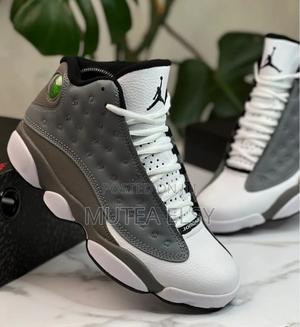 Black,White,Cream Grey Jordan 14 Kids Sneakers - thumbnail 2