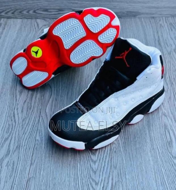 Black,White,Cream Grey Jordan 14 Kids Sneakers - thumbnail 6