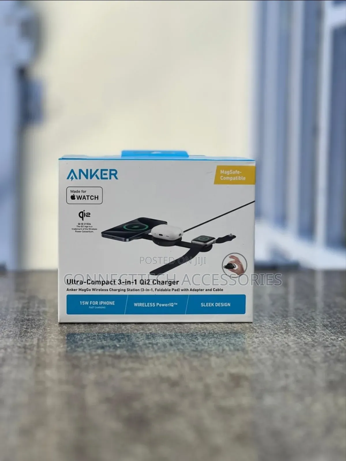 Anker Maggo 3-in-1 Foldable Charging Pad 15w Qi2 Wireless Charger