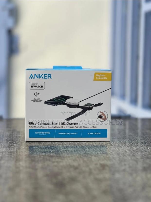 Anker Maggo 3-in-1 Foldable Charging Pad 15w Qi2 Wireless Charger