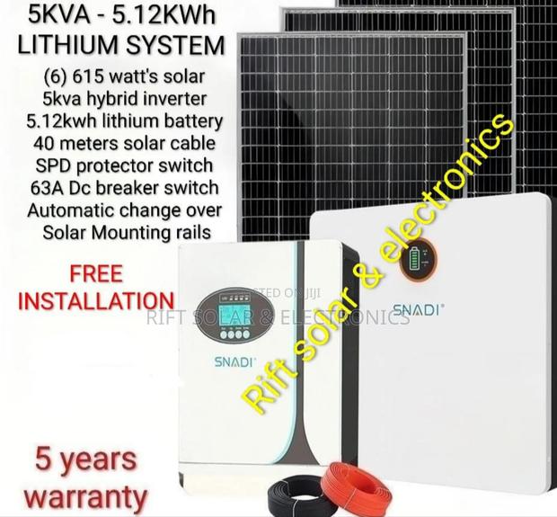 6.2kva Hybrid Inverter - 5.12kw Lithium Battery Total Off-Grid Package