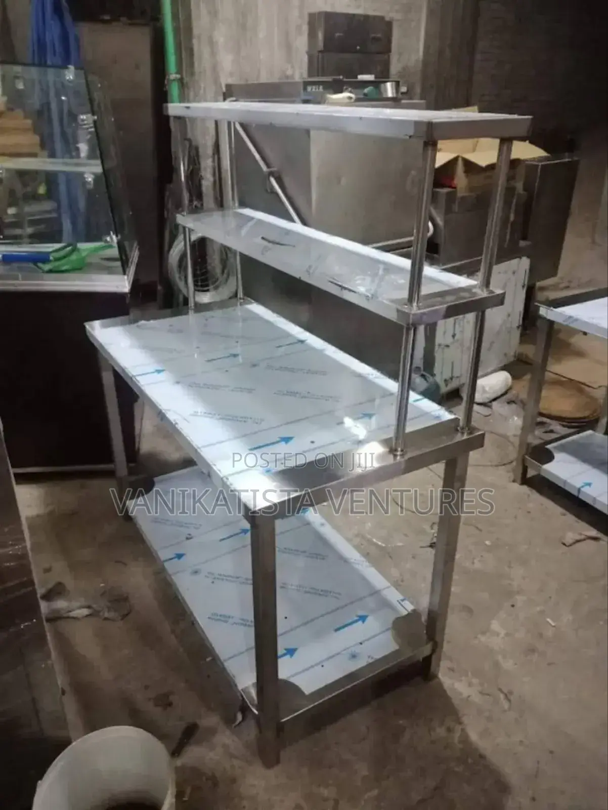 Premium Stainless Steel Prep Table With Upper Shelf