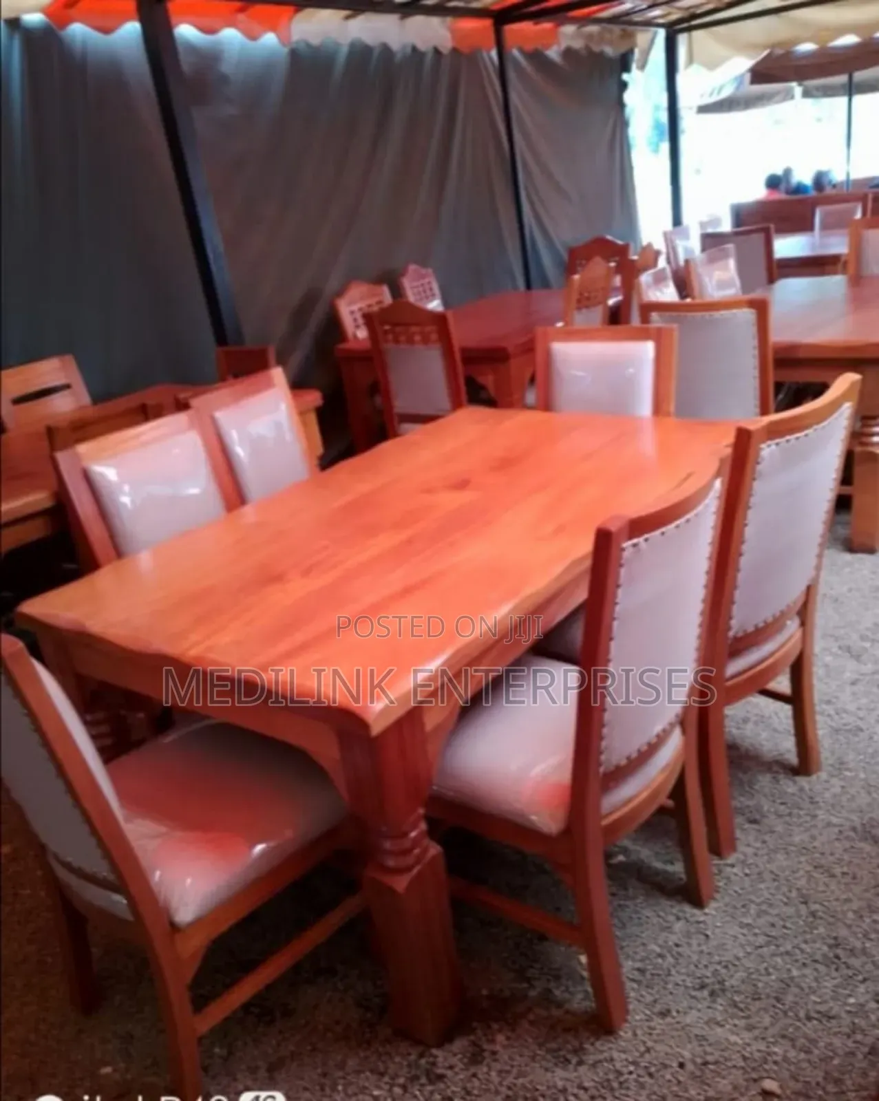 Solid Mahogany Six Seater Dinning Table Set