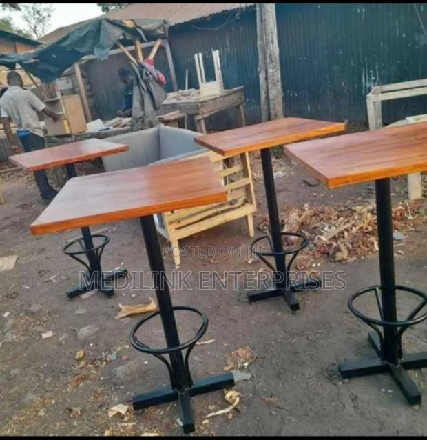 Wooden Metallic Restaurant Tables - main view