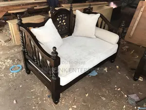 Wooden Upholstered Swahili Outdoor Bed