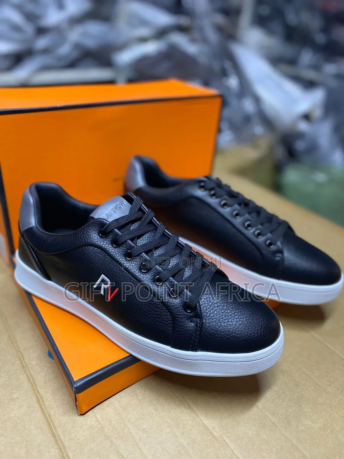 Black Leather Smart Casual Shoes