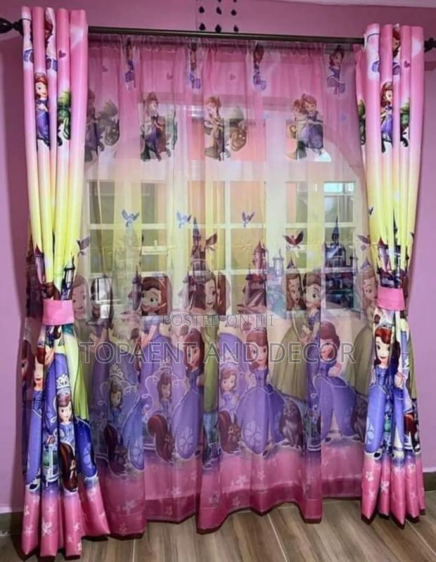 Elegant Cartoon Themed Curtains for Modern Interiors - main view