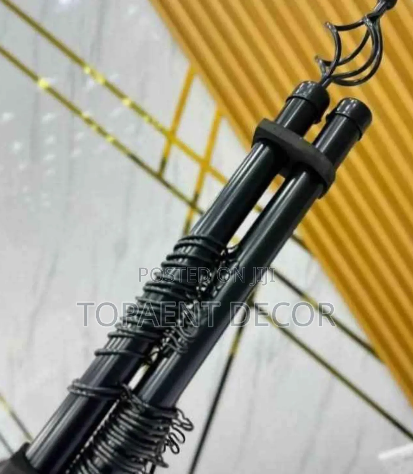 Easy To Install, Easy To Use Black Double 2m Adjustable Curtain Rods