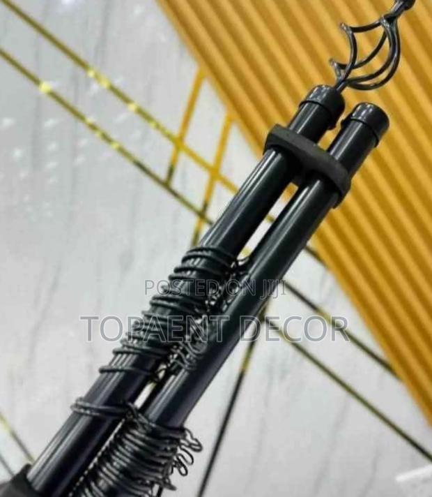 Easy To Install, Easy To Use Black Double 2m Adjustable Curtain Rods