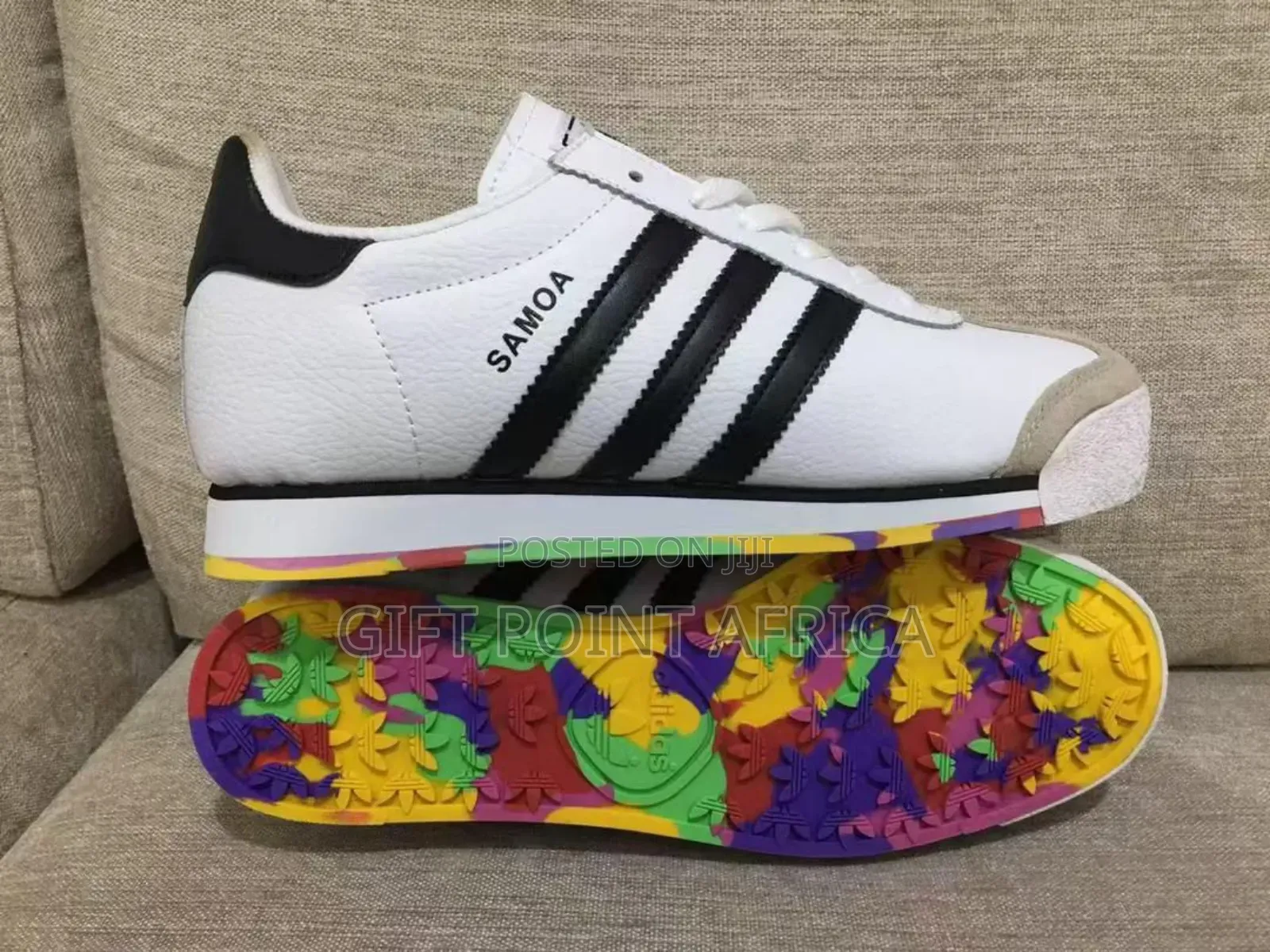 Adidas Samoa Shoes In The Cloud White And Black Colorway