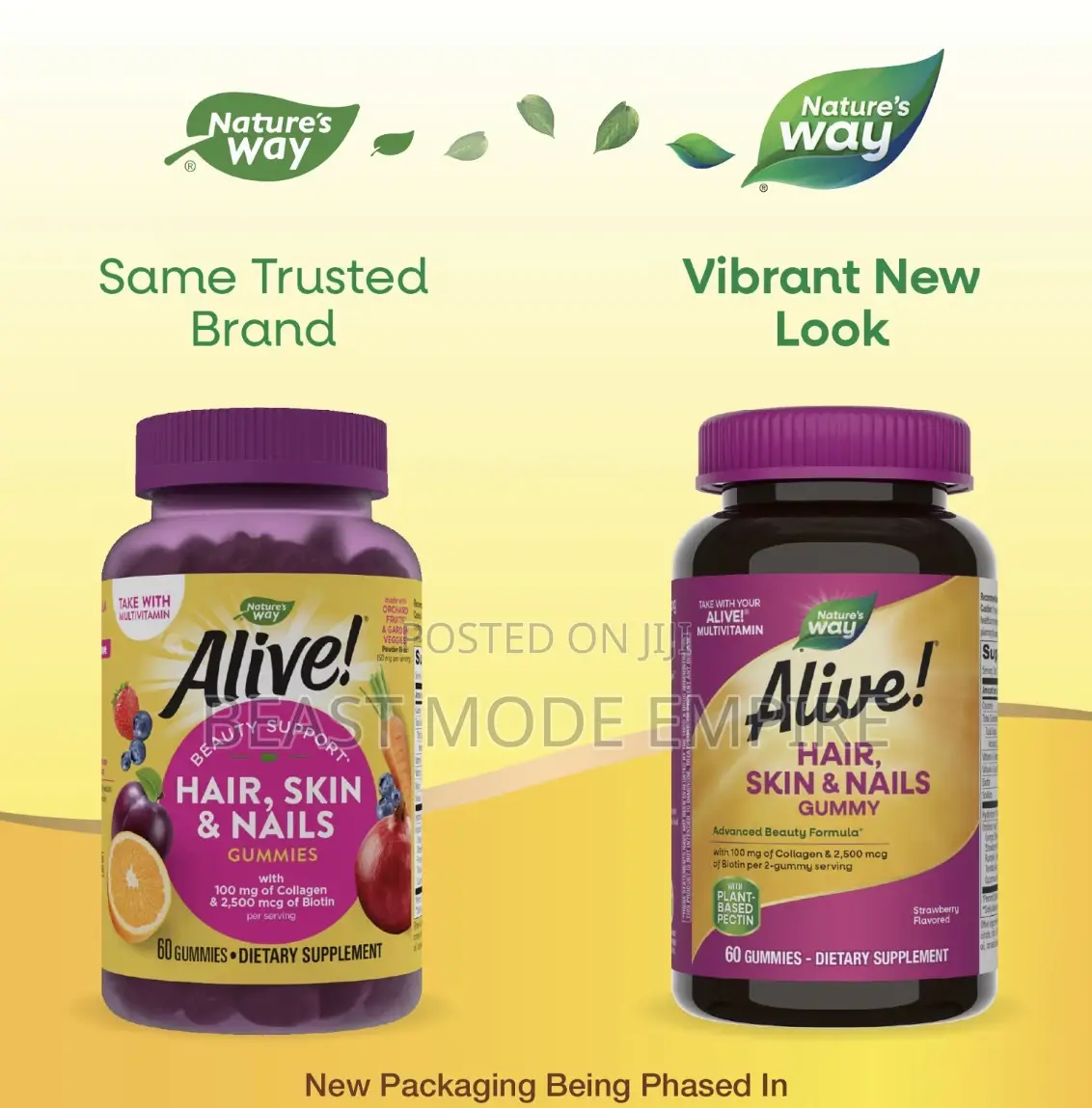 Hair Skin Nails Gummies With Collagen and Biotin Made in Usa