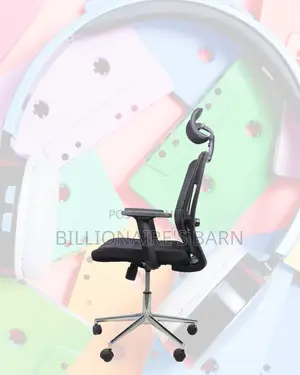 Ergonomic Mesh Chair With Headrest | Modern Chrome Finish