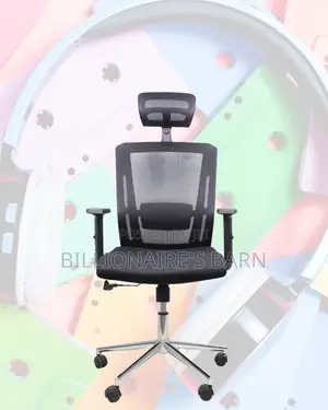 Ergonomic Mesh Chair With Headrest | Modern Chrome Finish
