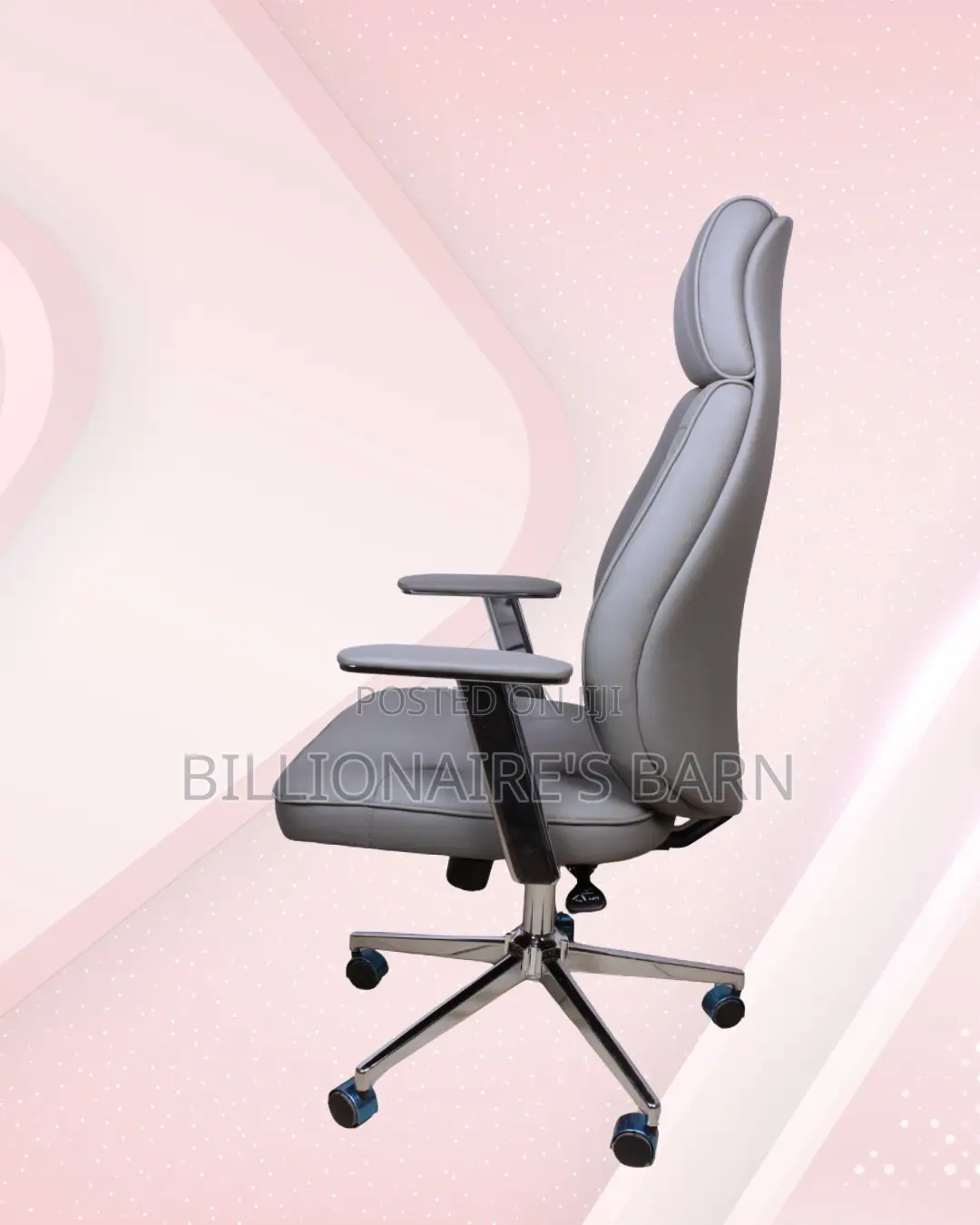 Premium Leather Grey Mesh Chair | Delivery Anywhere in Kenya