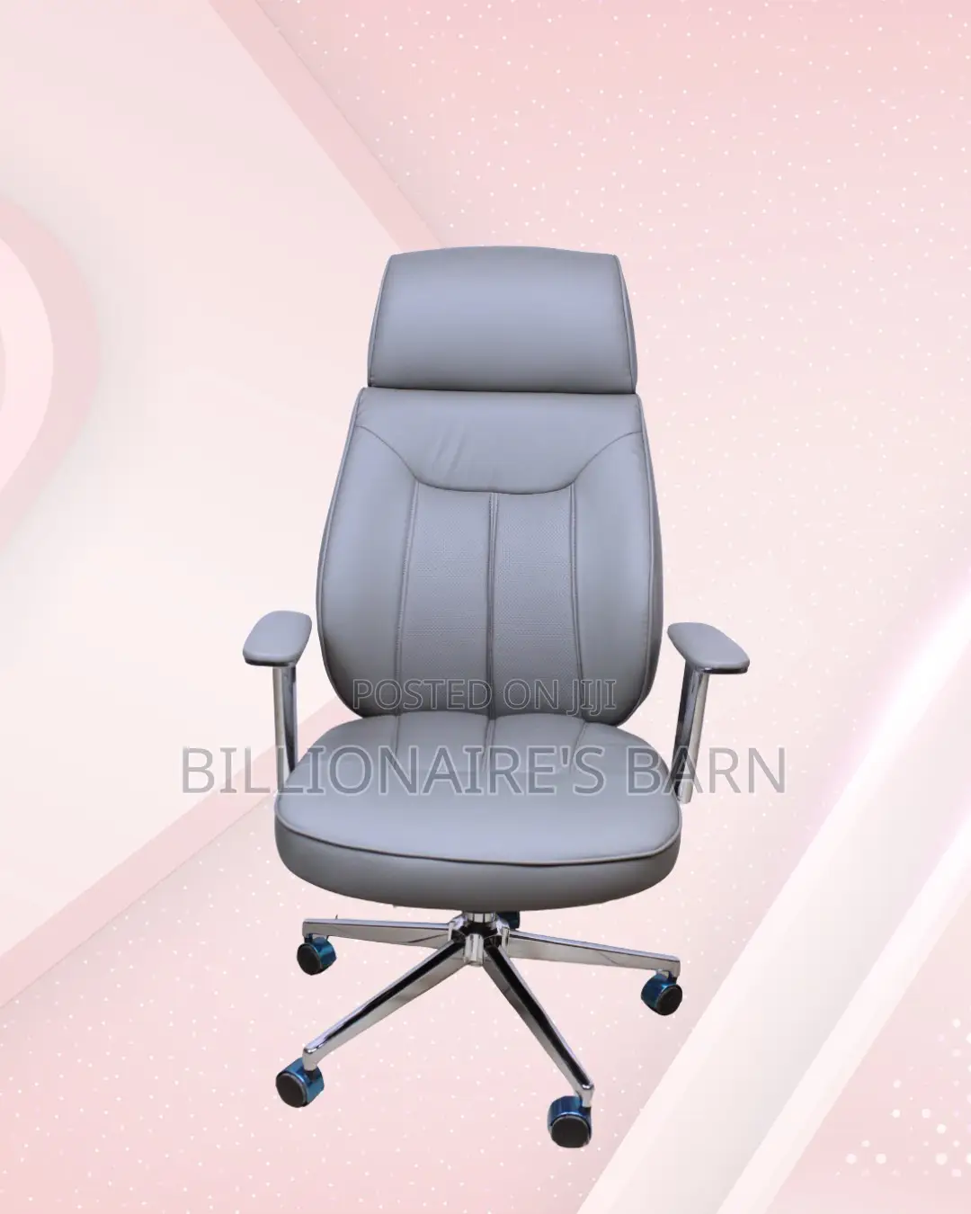 Premium Leather Grey Mesh Chair | Delivery Anywhere in Kenya