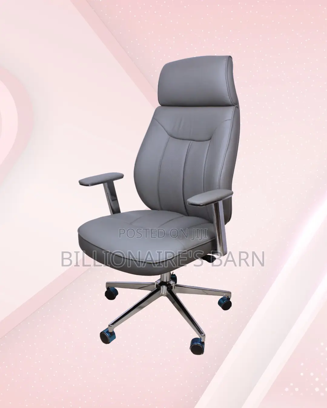 Premium Leather Grey Mesh Chair | Delivery Anywhere in Kenya