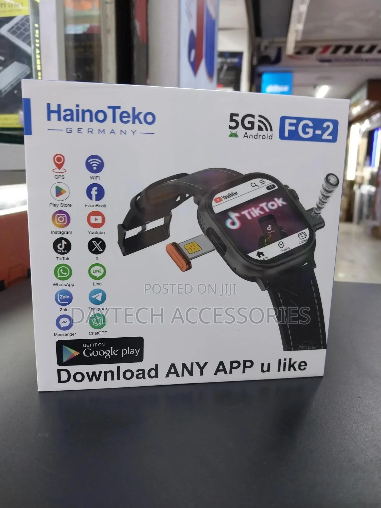 Hainoteko Fg-2 5g Android Smart Watch With 5g Sim Support Built.