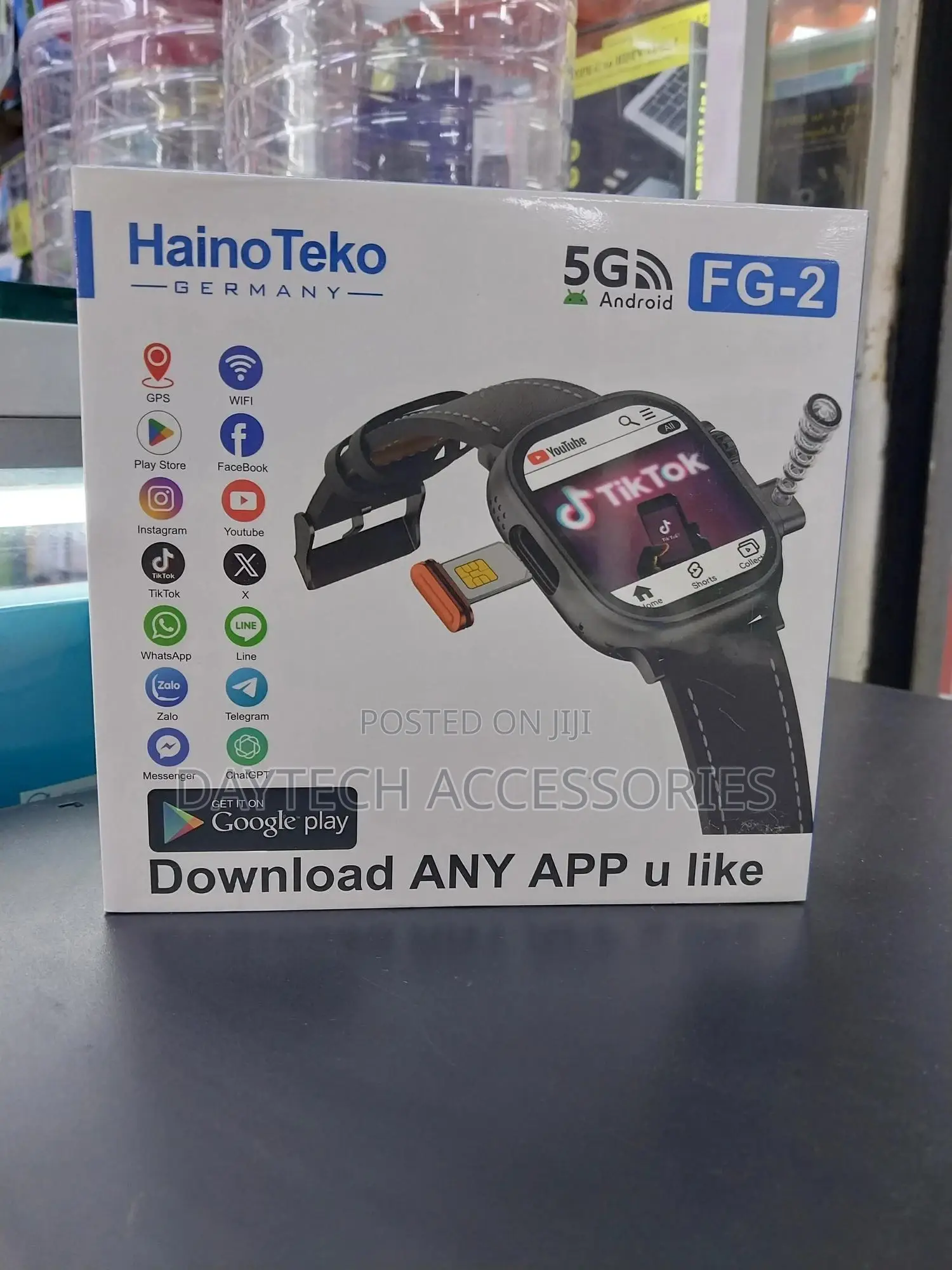 Hainoteko Fg-2 5g Android Smart Watch With 5g Sim Support Built.
