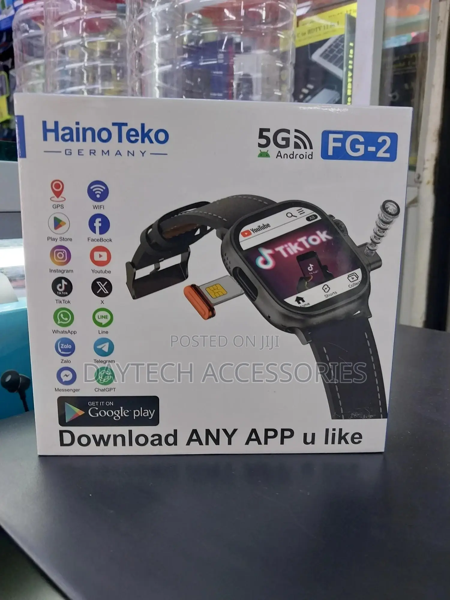 Hainoteko Fg-2 5g Android Smart Watch With 5g Sim Support Built.