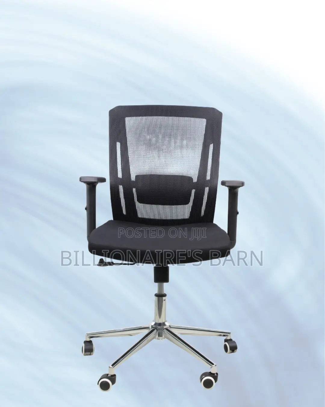 The Barn Origin Mid-Back Chrome Chair| Perfect for Managers Creators