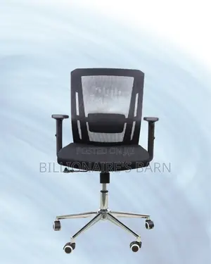 The Barn Origin Mid-Back Chrome Chair| Perfect for Managers Creators