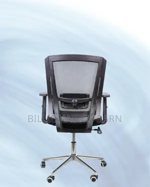 The Barn Origin Mid-Back Chrome Chair| Perfect for Managers Creators