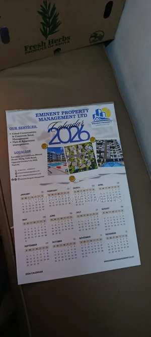 Printed 2026 Calendar