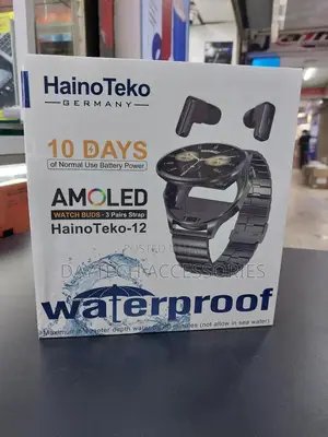 Hainoteko-12 Smartwatch With Earbuds