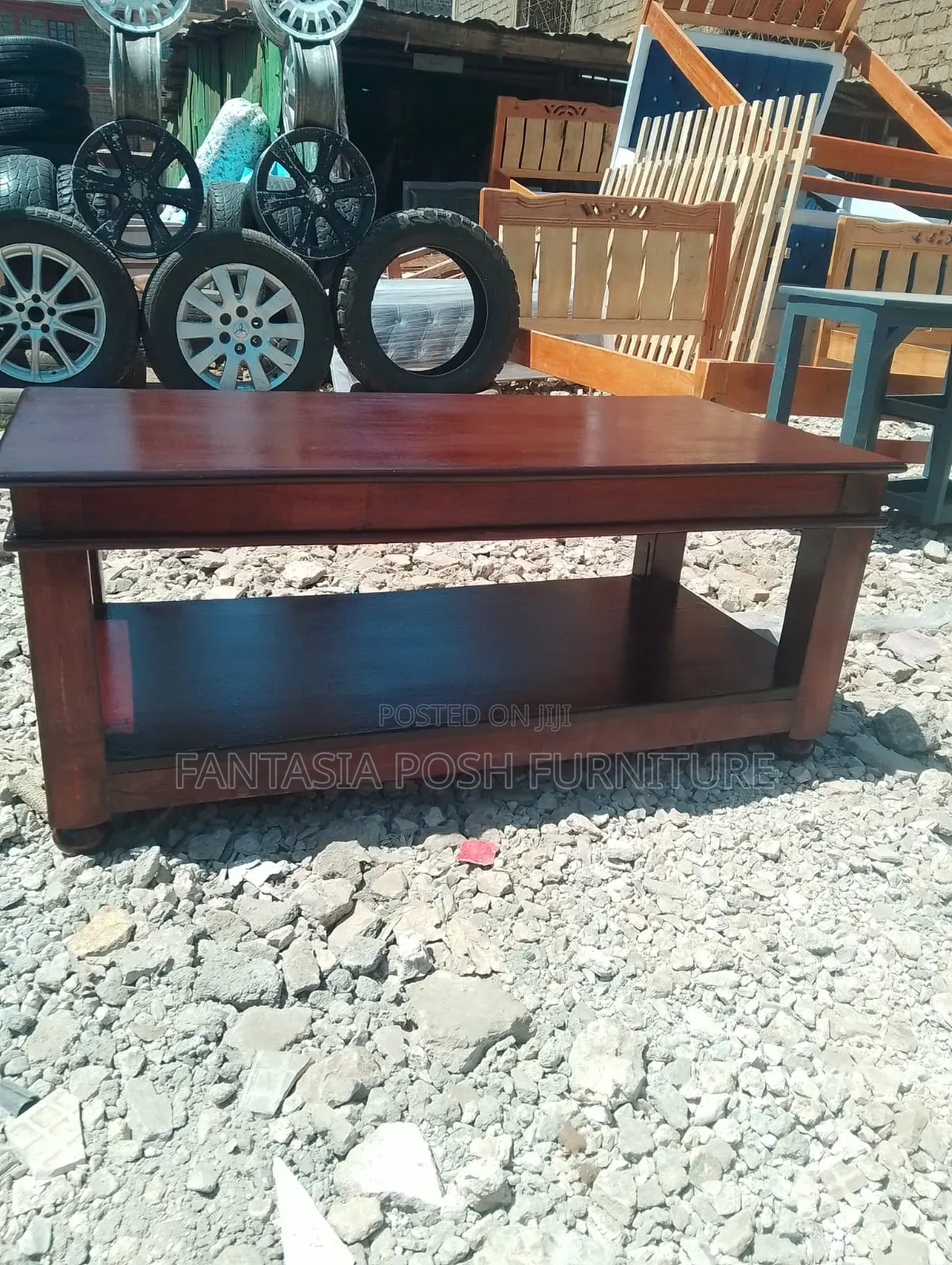 Polished Wooden Coffee Table