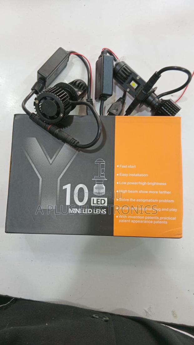 Y10 H7 Led Headlight Mini Lens Projector Hi/Low Beam Led Bulbs
