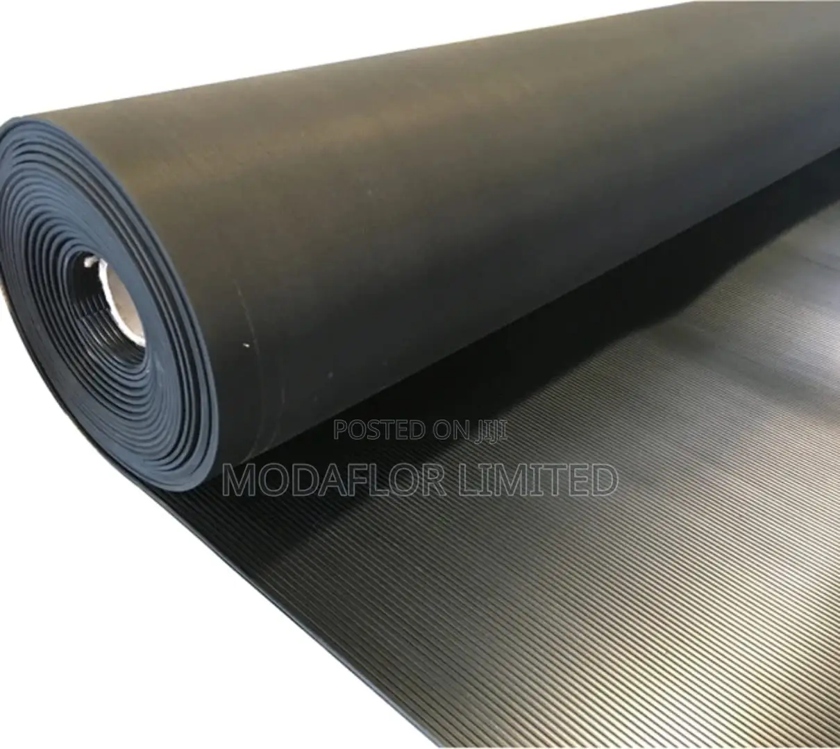 Heavy Traffic Ribbed Rubber Safety Mat