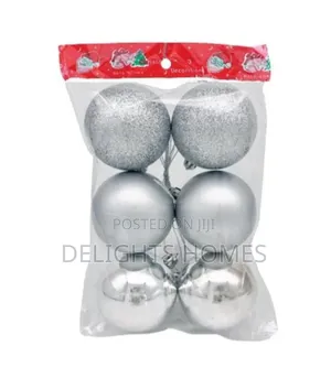 6pcs Round Shinny Christmas Tree Decorating Balls_dav
