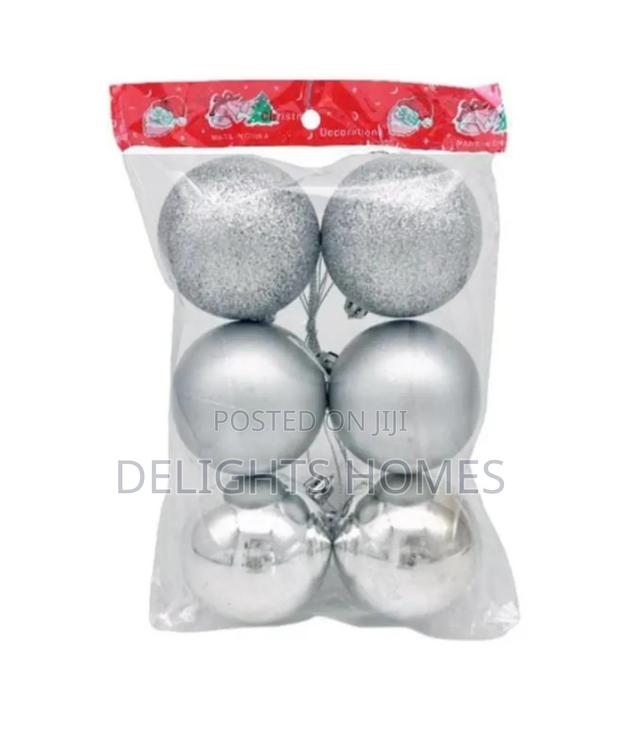 6pcs Round Shinny Christmas Tree Decorating Balls_dav