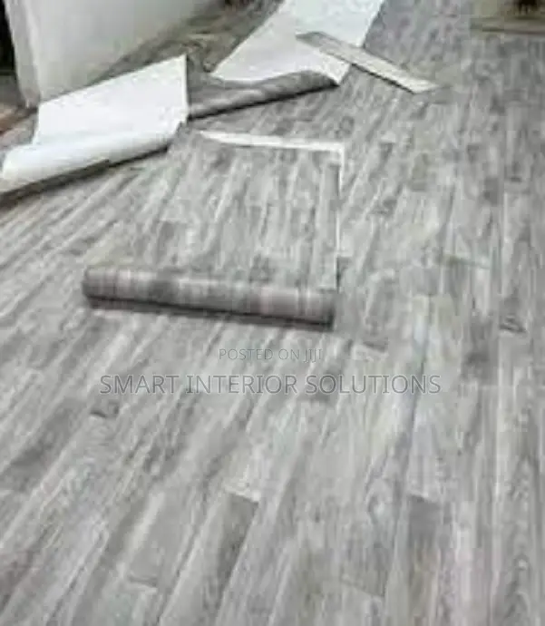 Grey Mkeka Wa Mbao Vinyl Carpet