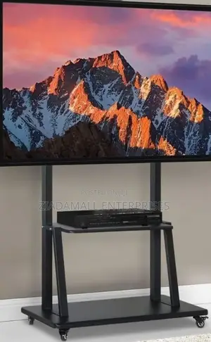 Mobile Tv Trolley Stand With Wall Mount (Fits 60"–100" Tvs)