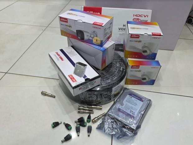 Complete Dahua 4 CCTV Cameras Full Color Night Vision