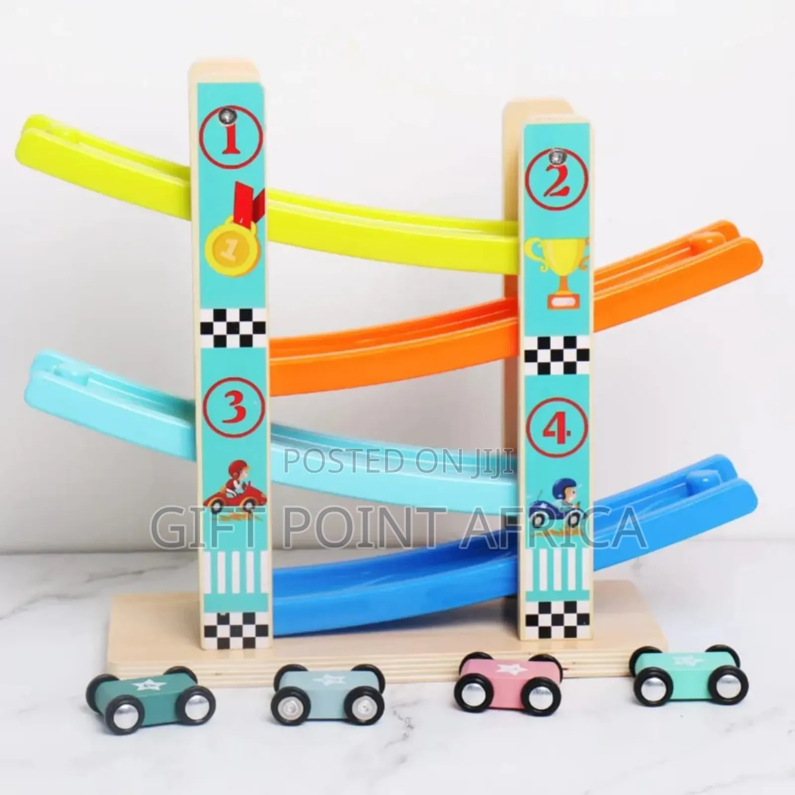 Six Truck  Glider Rail Toy For Kids