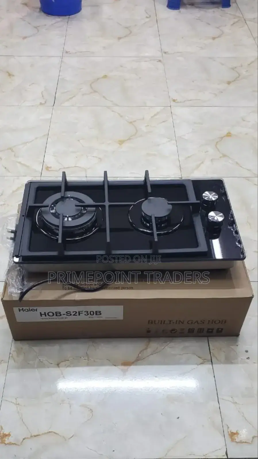 Haier Glass Inbuilt 2 Burner With Wok Burner Hob Cooker