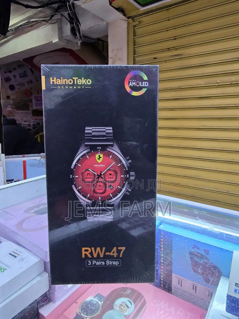 Haino Teko Germany Rw47 Amoledsmartwatch 3 Straps and Wireless Charger
