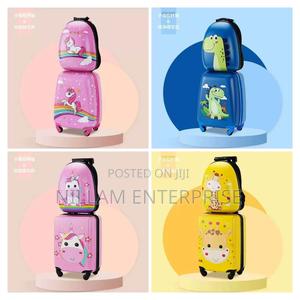 2 in 1 Cartoon-Themed Kids Trolley Suitcase With Backpack