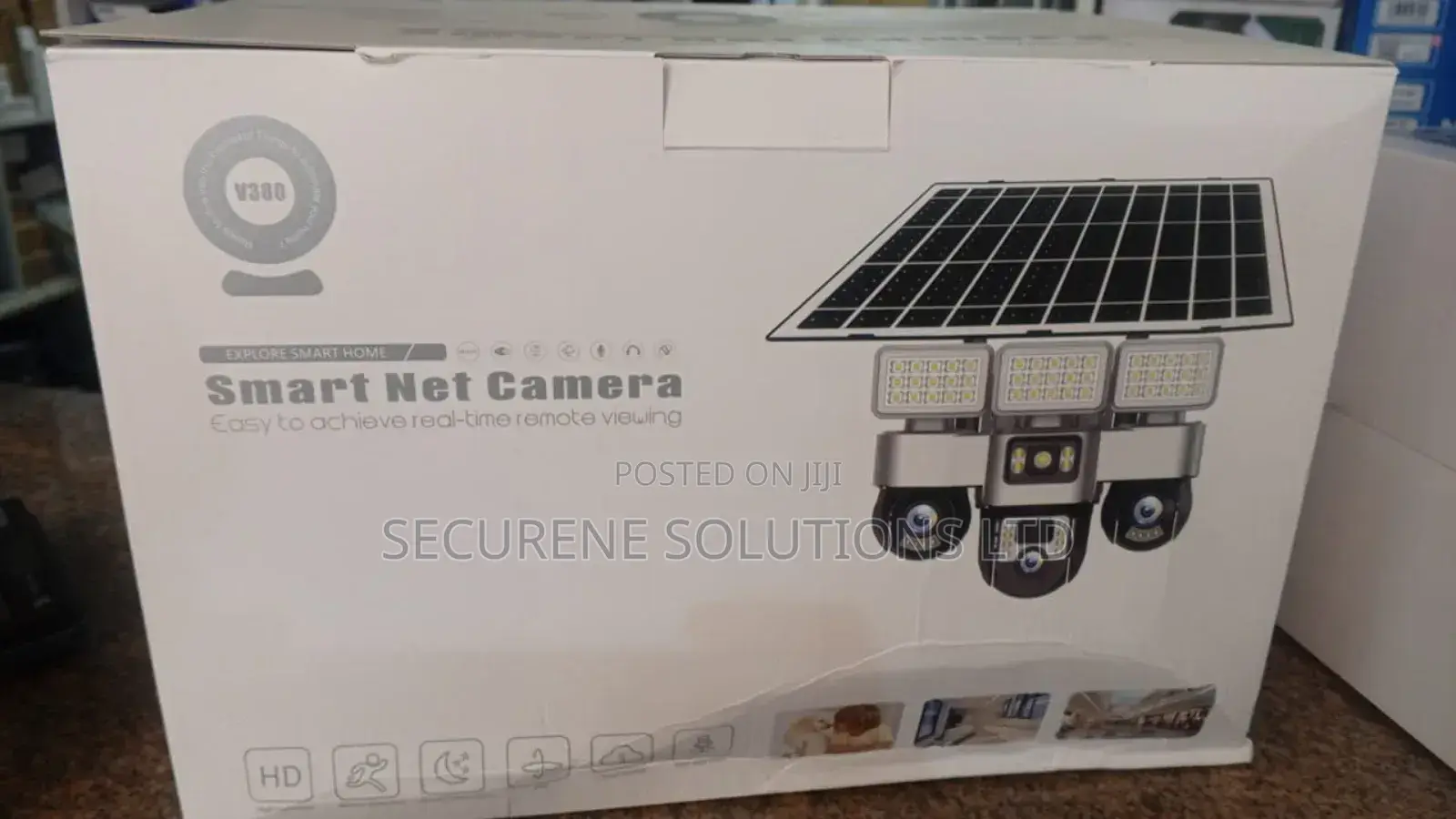 V380 Pro Solar-Powered Smart Net Camera With a Triple-Lens .